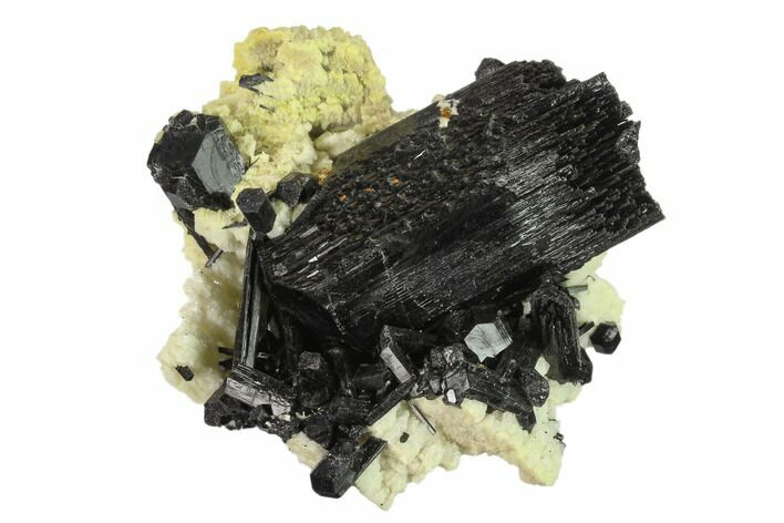 Black Tourmaline (Schorl) Crystals with Orthoclase - Namibia #132224